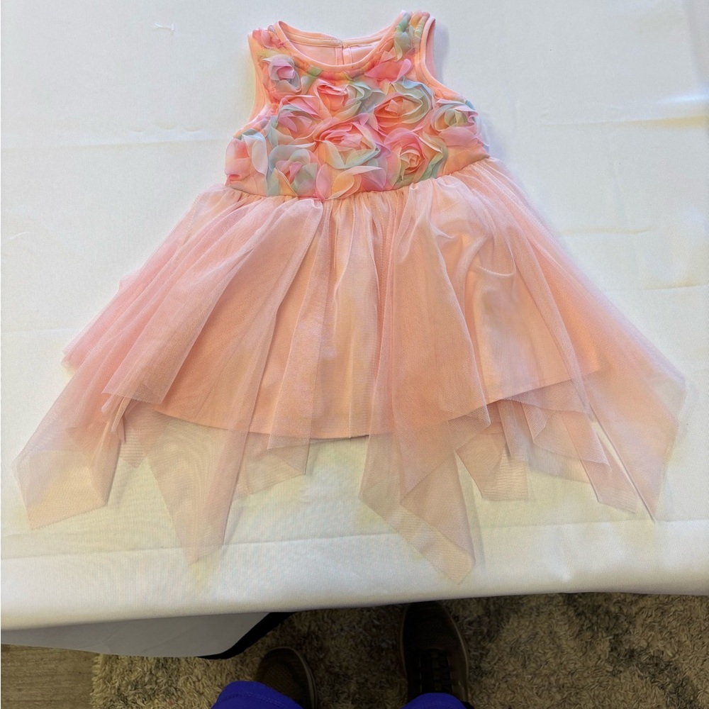 Pink Sleeveless Tulle Dress